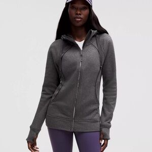 lululemon athletica Scuba Plush Charcoal Zip-Up Hoodie NWT